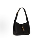 SAINT LAURENT YSL LE5A7 Gold Logo underarm bag, wandering bag, hand bag, shoulder bag, small size for women, black